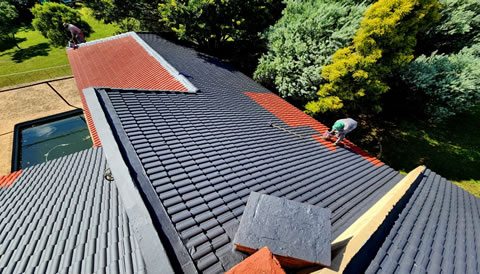 concrete tile roof painting